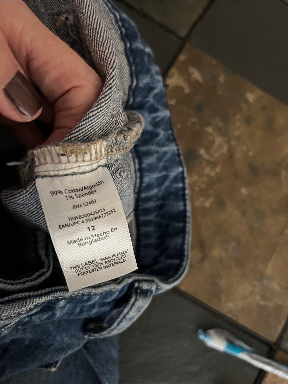 Free Assemby Wide-Leg Blue Jeans - Picture 4 of 5